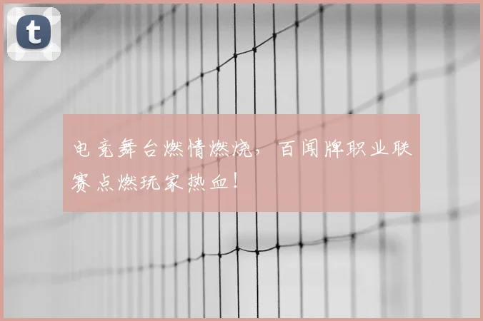 电竞舞台燃情燃烧，百闻牌职业联赛点燃玩家热血！